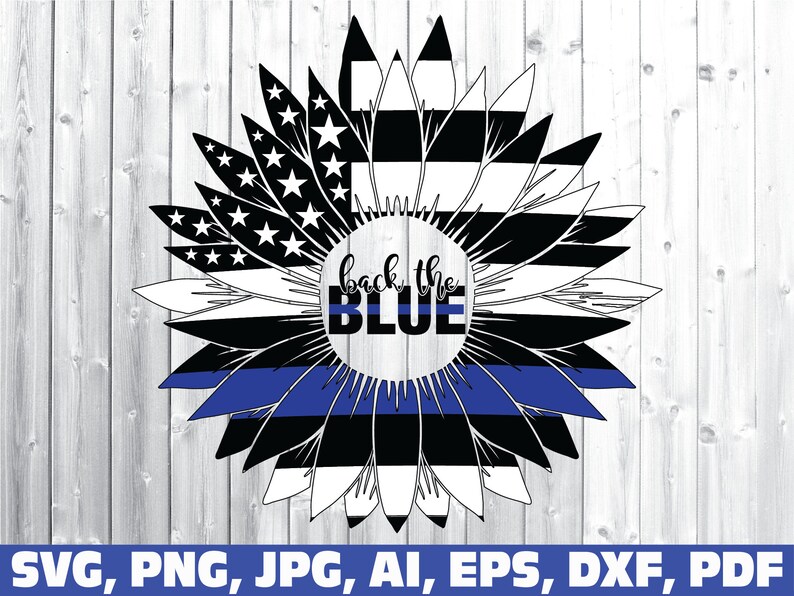 Download Sunflower thin blue line svg thin blue line svg police svg ...