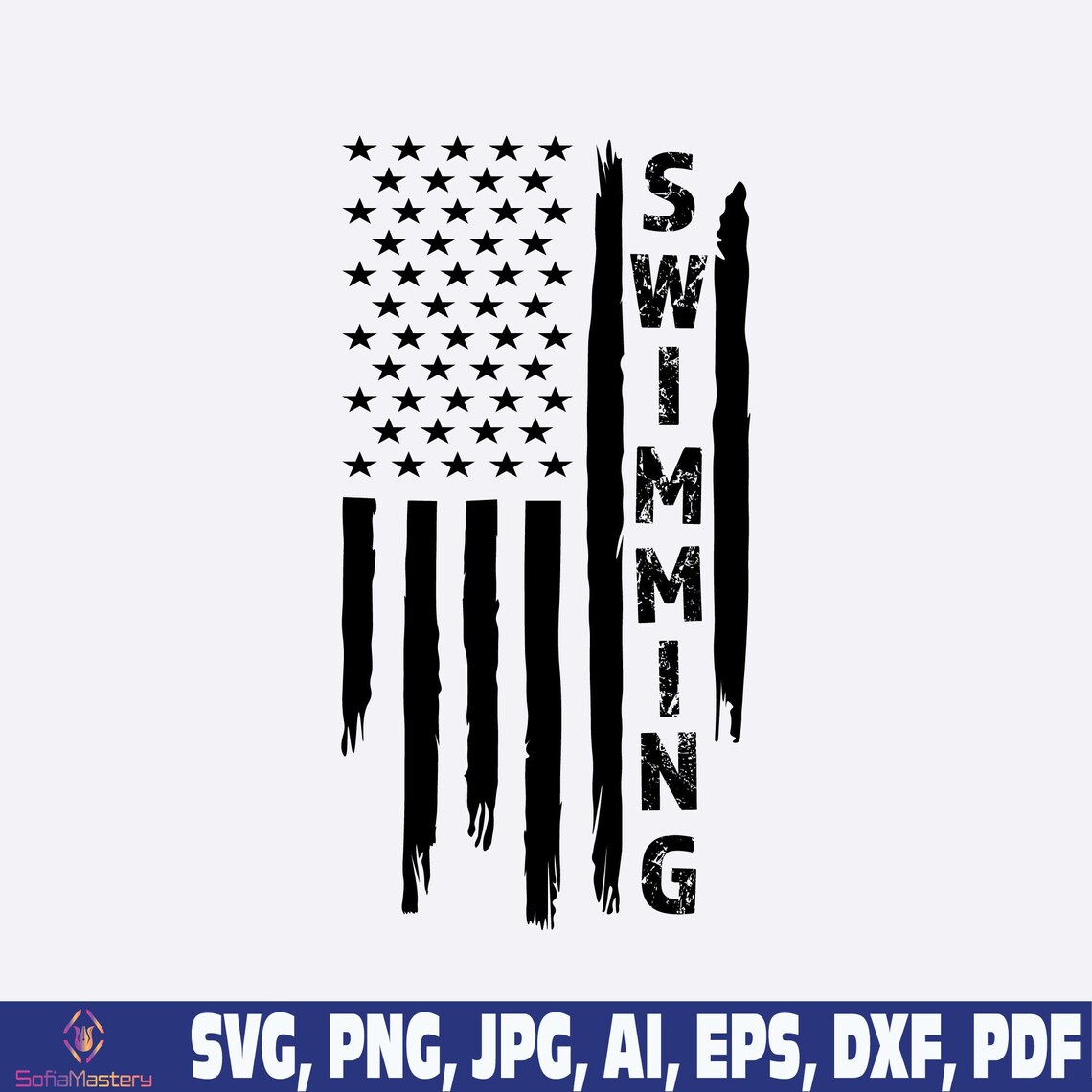 Swimming Flag Svg Swimming Svg Usa Sports 2021 Svg USA Etsy