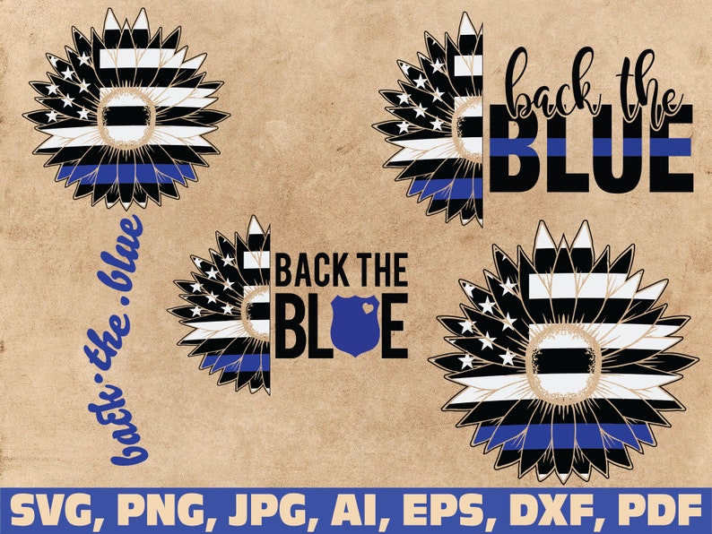 Download Sunflower thin blue line svg thin blue line svg police svg ...