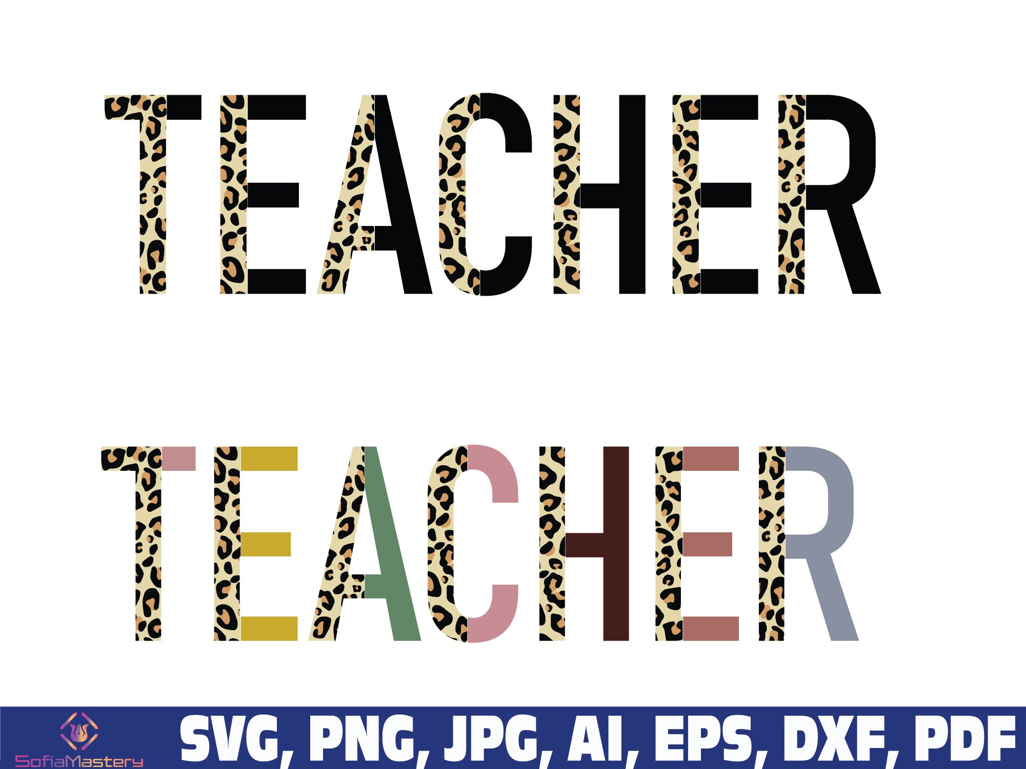 Prints back to school svg teacher leopard svg png fourth grade Fourth ...