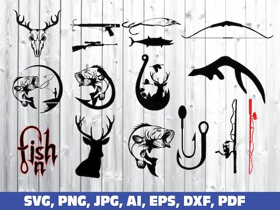 Download Hunting Fishing Svg Fishing Svg Hunting Svg Fish Svg Deer Etsy