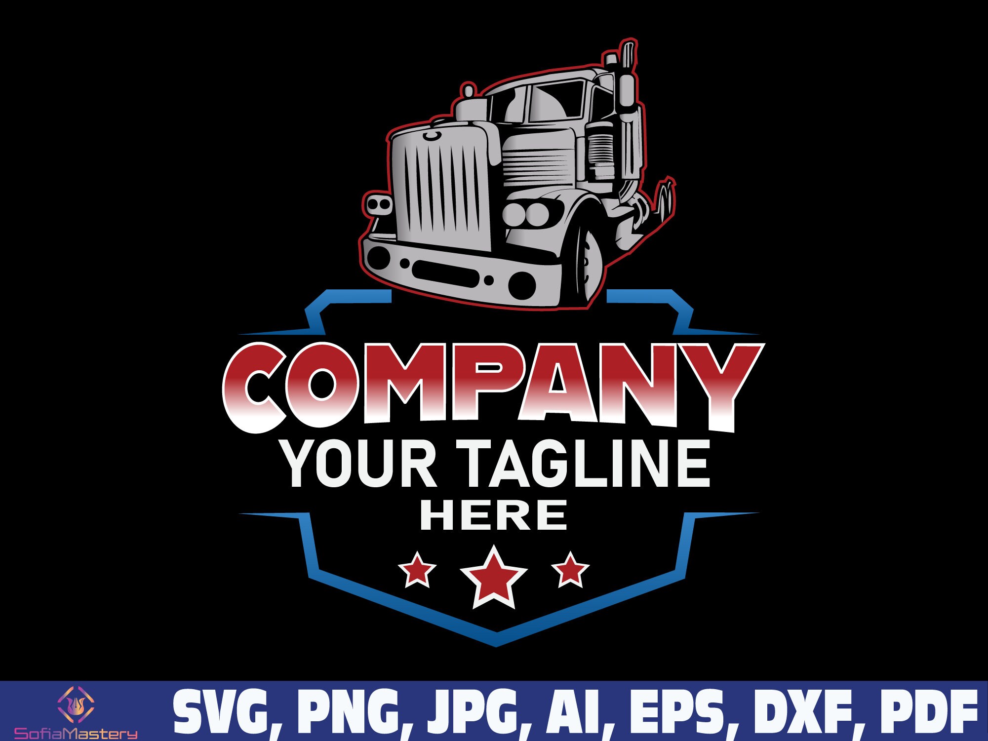 Trucking Company Logo Svg Trucker Logo Svg Semi Truck Svg Etsy Canada
