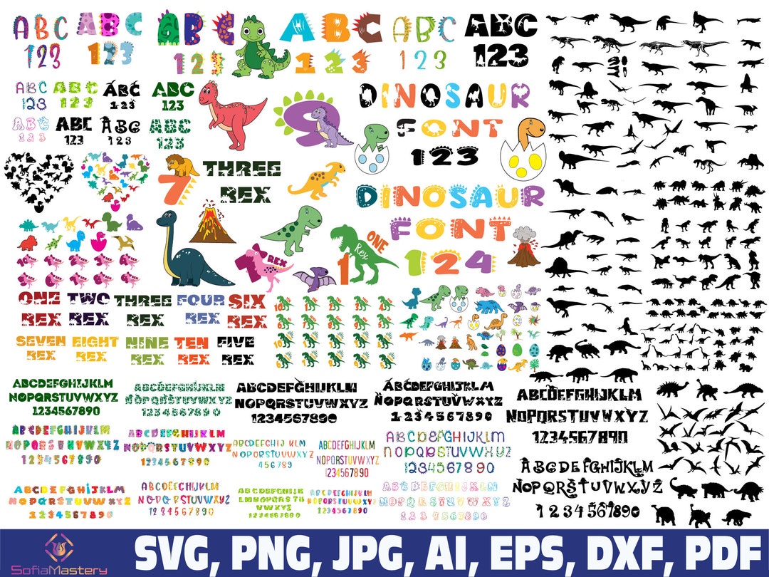 Dinosaur Svg Bundle Baby Cute Dinosaur Birthday Png Trex - Etsy