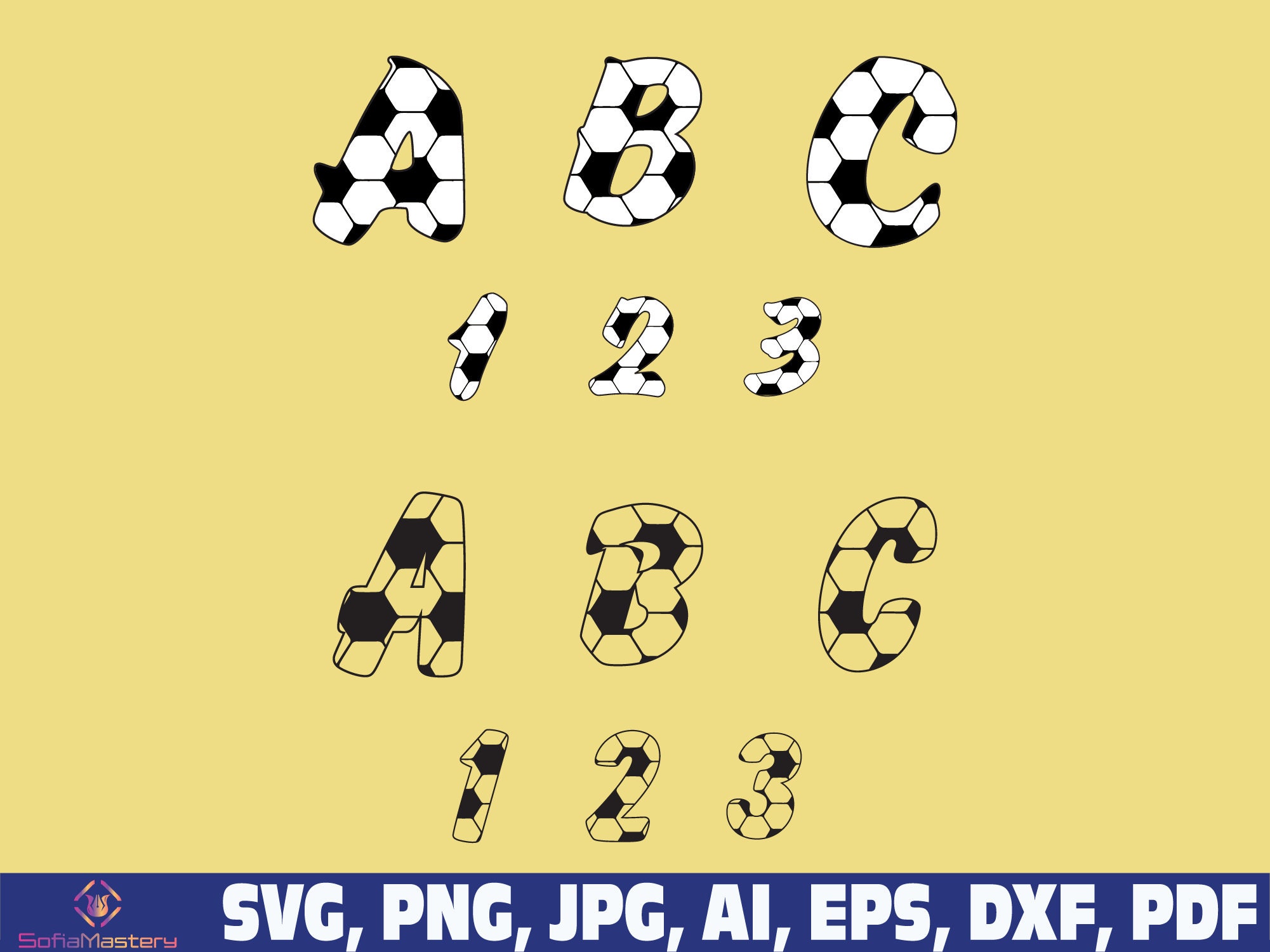Soccer Font Alphabet Letters Svg Soccer Svg American Fan - Etsy Canada