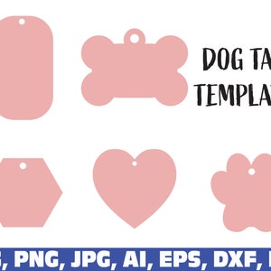 Dog Tag, Dog Tag Personalized, Dog Tags, Dog Tag Sublimation, Dog Tag  Design Png, Dog Bone Tag Designs, Pet Tag Sublimation Digital Download 