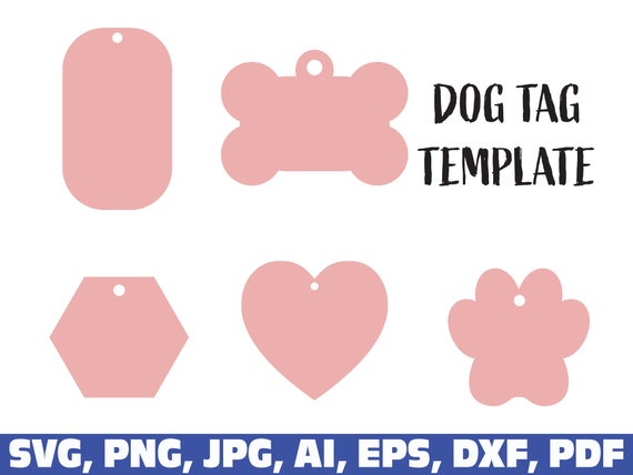 Blank dog tag SVG, PNG, PDF, dog tags blank svg, dog tag - Inspire Uplift