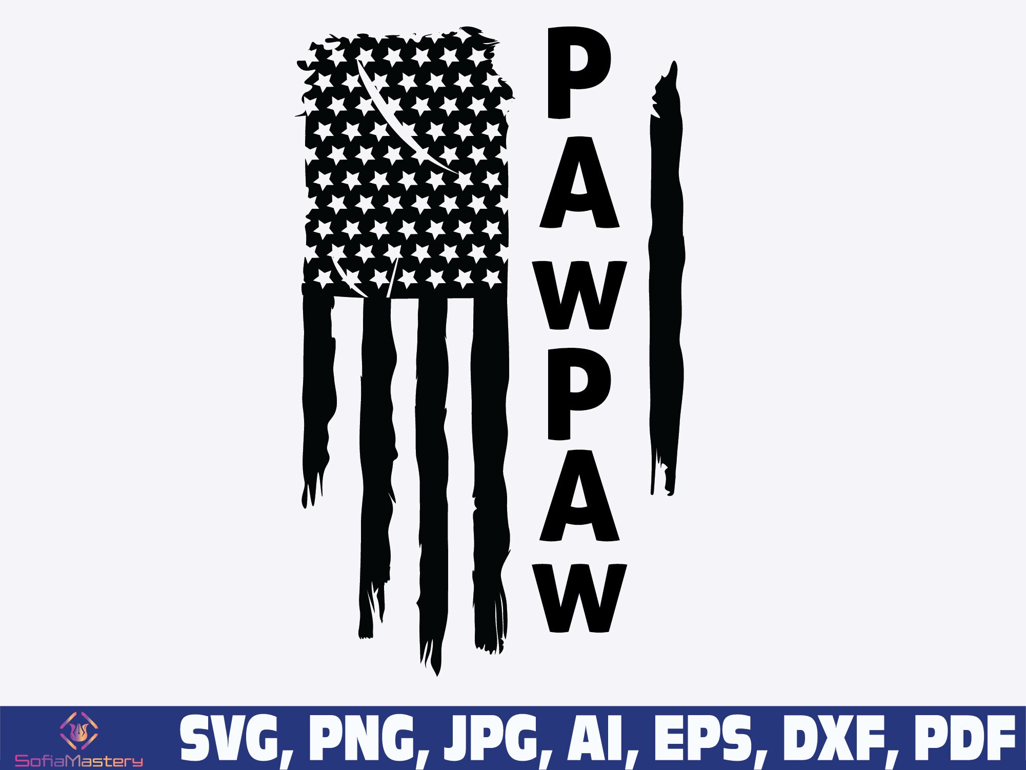 Pawpaw svg pawpaw flag svg png pawpaw dad svg USA Flag svg - Etsy México