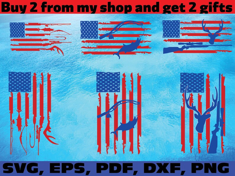 Download 4th of july fishing hunting svg fishing flag svg hunting ...