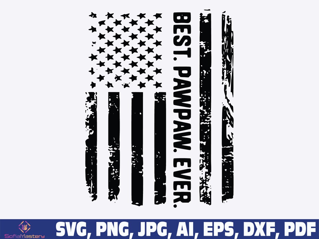 Best Pawpaw Ever Svg, Pawpaw Svg Png, Pawpaw Flag Svg, USA Flag Svg