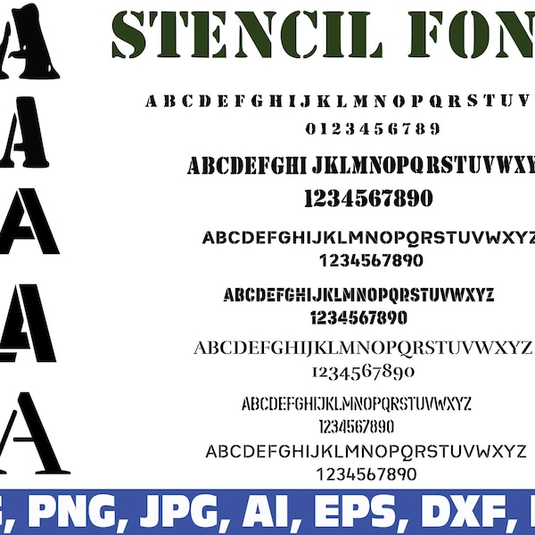 Stencil font svg, stencil letters, alphabet svg, stencil svg, Stencil font monogram svg, Army font svg Stencil script svg, Stencil letters