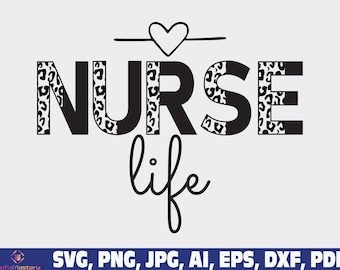 Nurse Life Svg Png Half Leopard Nurse Life Svg Png Nurse - Etsy Australia