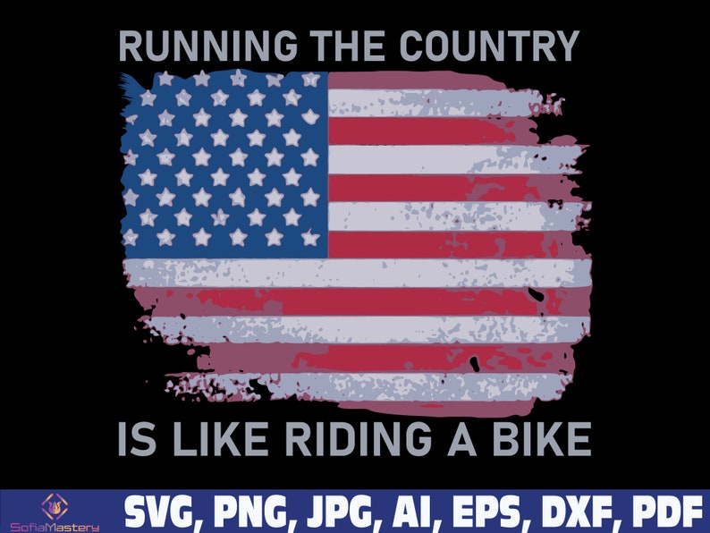 Running the Country is Like Riding A Bike Svg Joe Biden Falls Etsy
