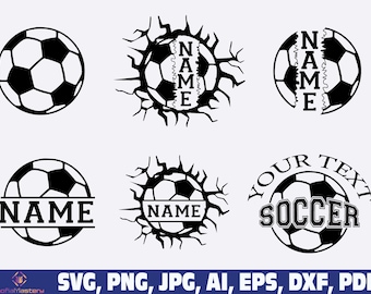 Name Soccer svg, Soccer Svg, American fan soccer svg, soccer ball name frame svg png, Name template, Soccer player svg, Soccer Team svg png