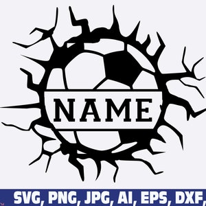 Name Soccer svg, Soccer Svg, American fan soccer svg, Soccer ball name frame svg png, Name Template, Soccer player svg, Soccer Team svg png