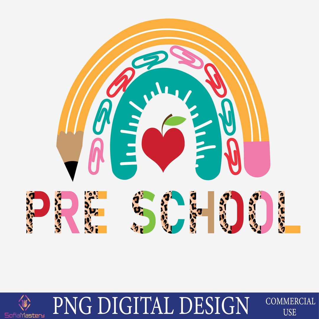 Rainbow Preschool Png Rainbow Preschool Png Half Leopard - Etsy
