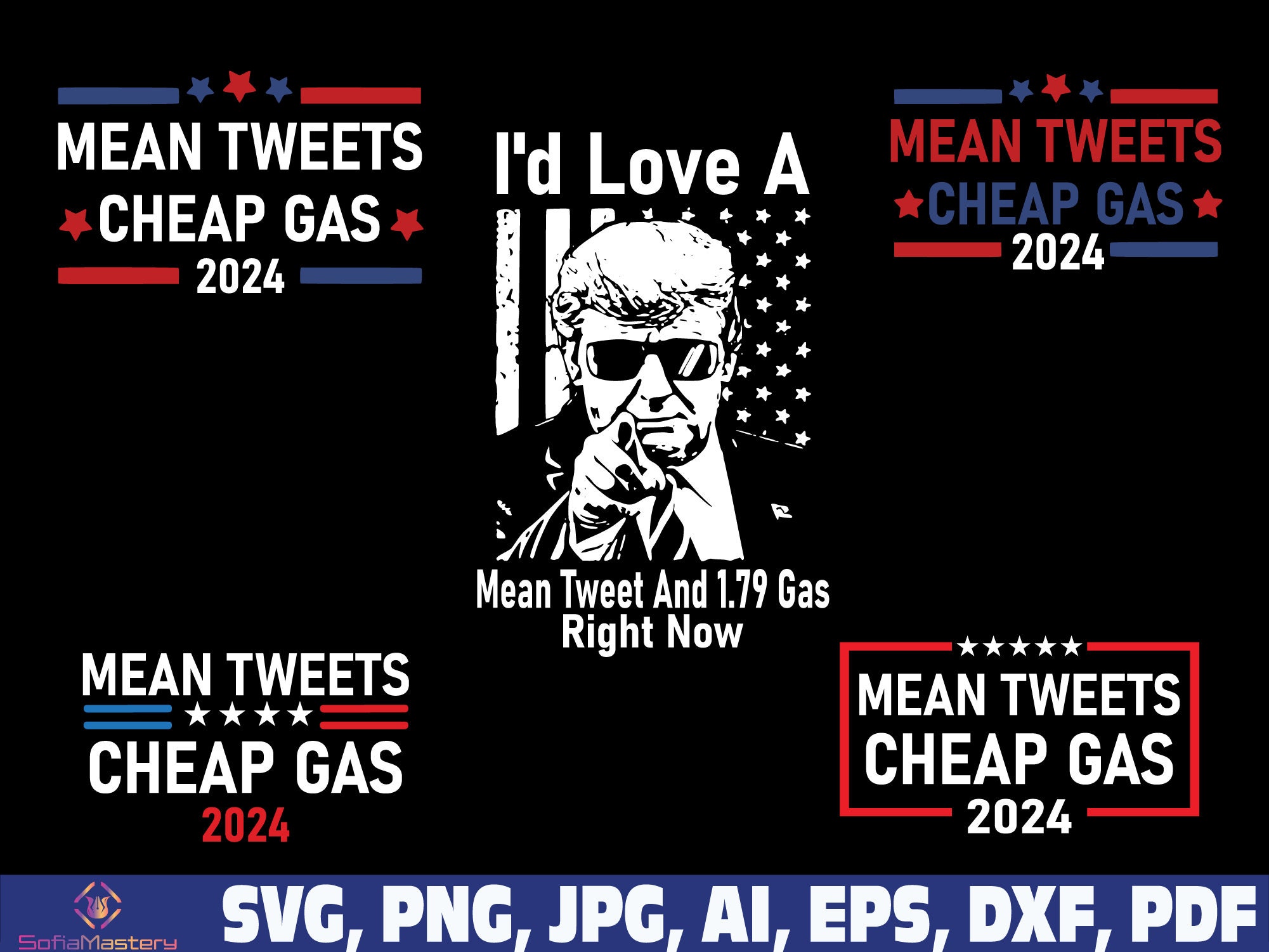 Mean Tweets and Cheap Gas 2024 Svg Trump 2024 Svg Trump Flag Etsy
