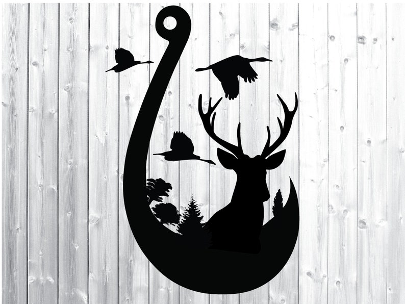 Download Duck Deer and Hook SVG fishing hunting svg bundle fishing ...