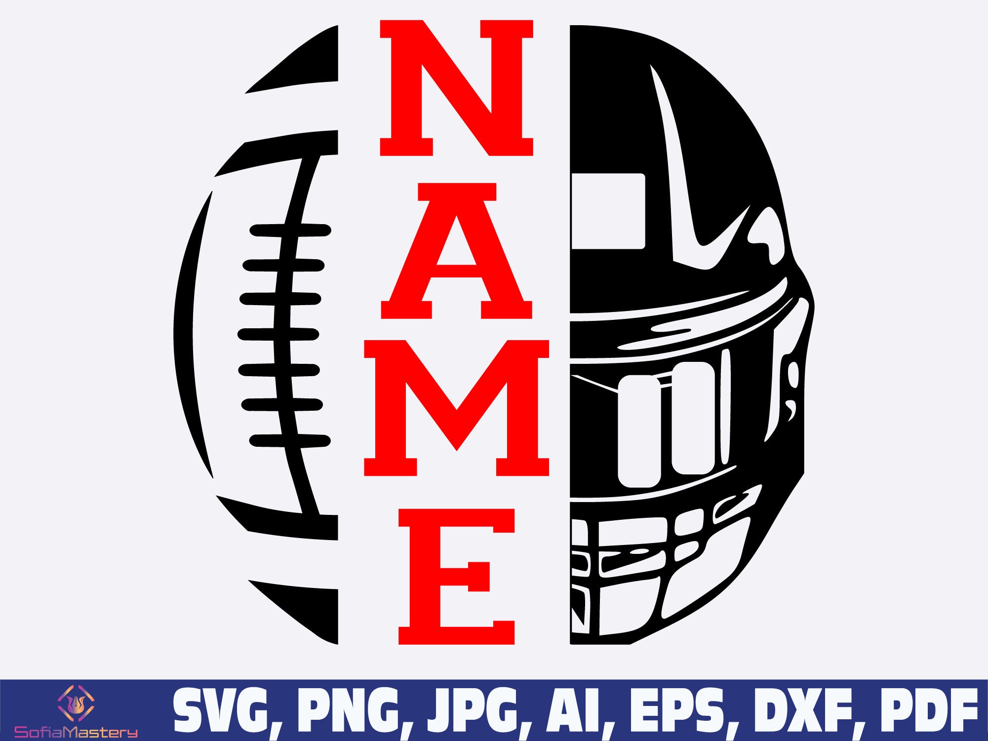 Football Player Svg Football Name Svg Football Svg Football Etsy Canada