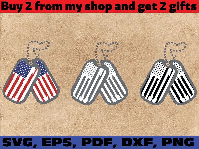 American Flag Dog Tag Svg Dog Tags Cutfile Dog Tags Svg Dog Etsy
