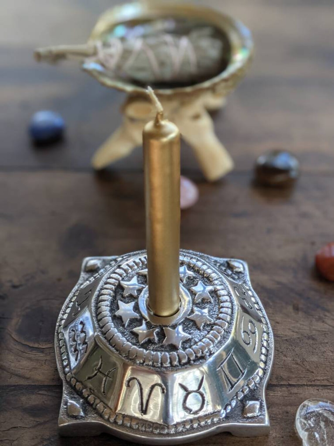 Zodiac 2 Chime Candle Holders Zodiac Candle Holders Etsy