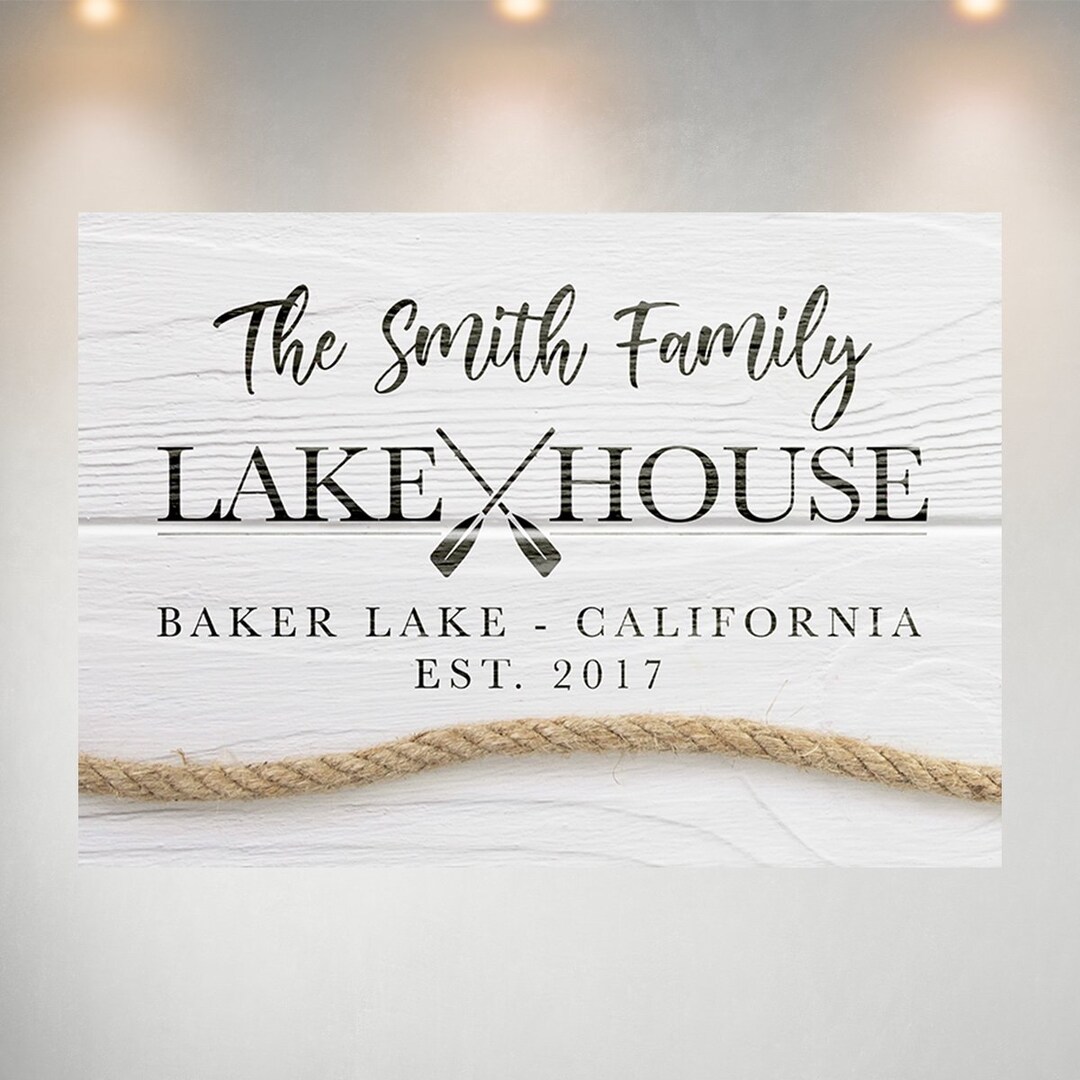 Family Lake House Sign VI