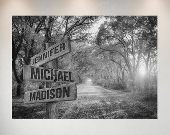 Autumn Road 2 Multi-Names Premium Photo Print