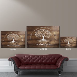 Family Tree Wood-Inspired Premium Canvas image 3