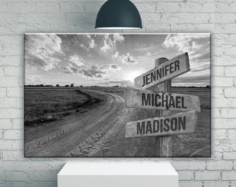 Dirt Road Multi-Names Premium Canvas