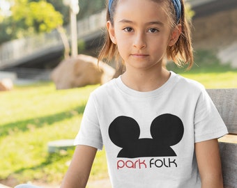 Park Folk Barn Walt Disney T-shirt Magic Kingdom Disneyland Disney World Temapark Musse Pigg Öron Epcot Djurriket Barn T-shirt