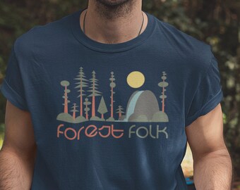 MEN'S TEE Forest Folk/ Outdoor Adventures/ Nature/ Redwood Forest/ Sequoia/ Forest Bathing/ National Parks/ Forest Walk/ Tree Shirt/ Hiking