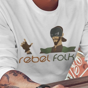 Rebel Folk Kanan Jarrus Long Sleeve T shirt Vintage Dave Filoni Disney Star Wars Rebels Jedi Knight Lothal Ghost Crew Hera Ezra Shirt Gift