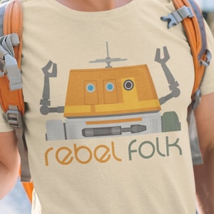 Rebel Folk Chopper Camiseta Rebels Animado Astromech Droid Divertido Legal Único Vintage Robô Presente Camiseta Ghost Crew Zeb Sabine Kanan Ezra Hera