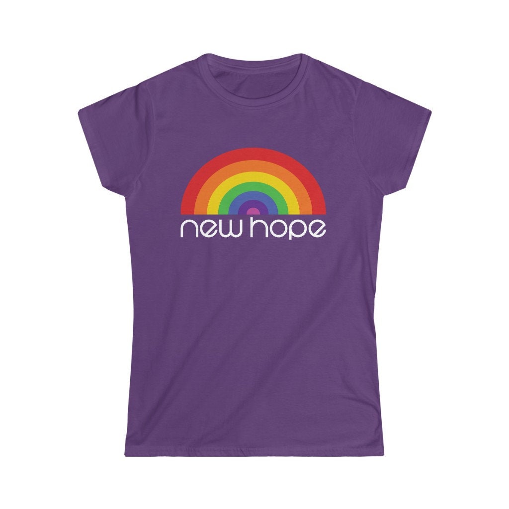 New Hope Women's Rainbow T Shirt LGBT Gay Pride Parade Etsy