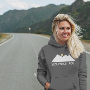 WOMEN'S HOODIE Mountain Folk/ Multiple Colors/ Mountain Town/ Mountain Life/ Trail Hiking image 5