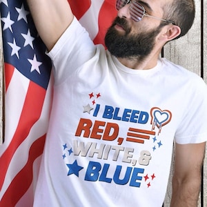 4th of July T-shirt, Independence Day TShirt, Red White and Blue Patriotic Shirt, USA Shirt, America  Tee, July 4th shirt