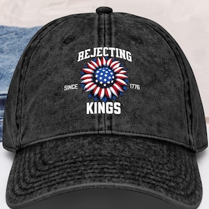 Rejecting Kings Since 1776, No Kings Protest Hat, Anti Trump Hat, Pro Democracy Cap, Anti Trump gift, resit hat