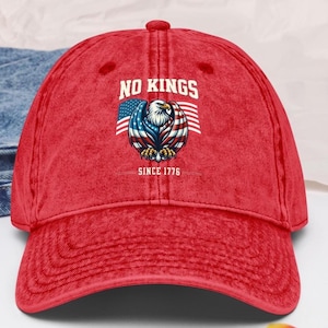 4th of July Hat, NO KINGS in America Hat, Rejecting Kings Since 1776, Protest Hat, Pro Democracy Cap, Anti Trump gift, resit hat