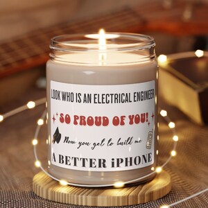 Elektrotechniker Abschlussgeschenk für Techniker Bachelor Abschluss Geschenk für Master Abschluss Lustiges Geschenk für Techniker Duftende Sojakerze