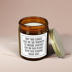 Subtle Anti Trump Candle, Liberal Democrat Gift, Resist Not My President F*ck Trump, Kamala Harris Supporter, Political