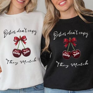 Personalized Bestie Sweatshirt, Custom Bestie crewneck, Bestie Hoodie, Bestie Outfit, Matching Best Friend Shirts, Best Friend Sweatshirt
