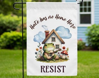 Subtle Anti Trump Garden flag, hate has no home here yard sign, FDT yard flag, Yard sign for democrat yard signs, liberal yard sign, Fog