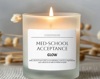 Regalo para estudiantes de medicina Regalo para médicos Regalo para graduados de la facultad de medicina Regalo divertido para médicos Regalo de aceptación en la facultad de medicina Vela de soja