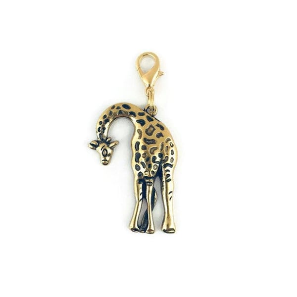 Giraffe Planner Charm, Giraffe Purse Charm, Giraffe Calendar Charm, Giraffe Gifts, African Animals, Safari Animals, Planner Accessory