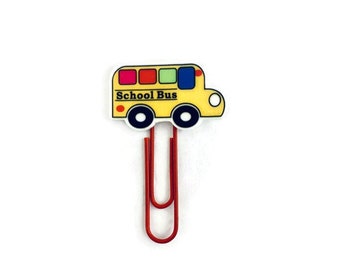 Bus Planner Clip, School Bus Planner Clip, School Planner Clip, Planner Gifts, Planner Swag, Planner Accessories, Planner Accessory