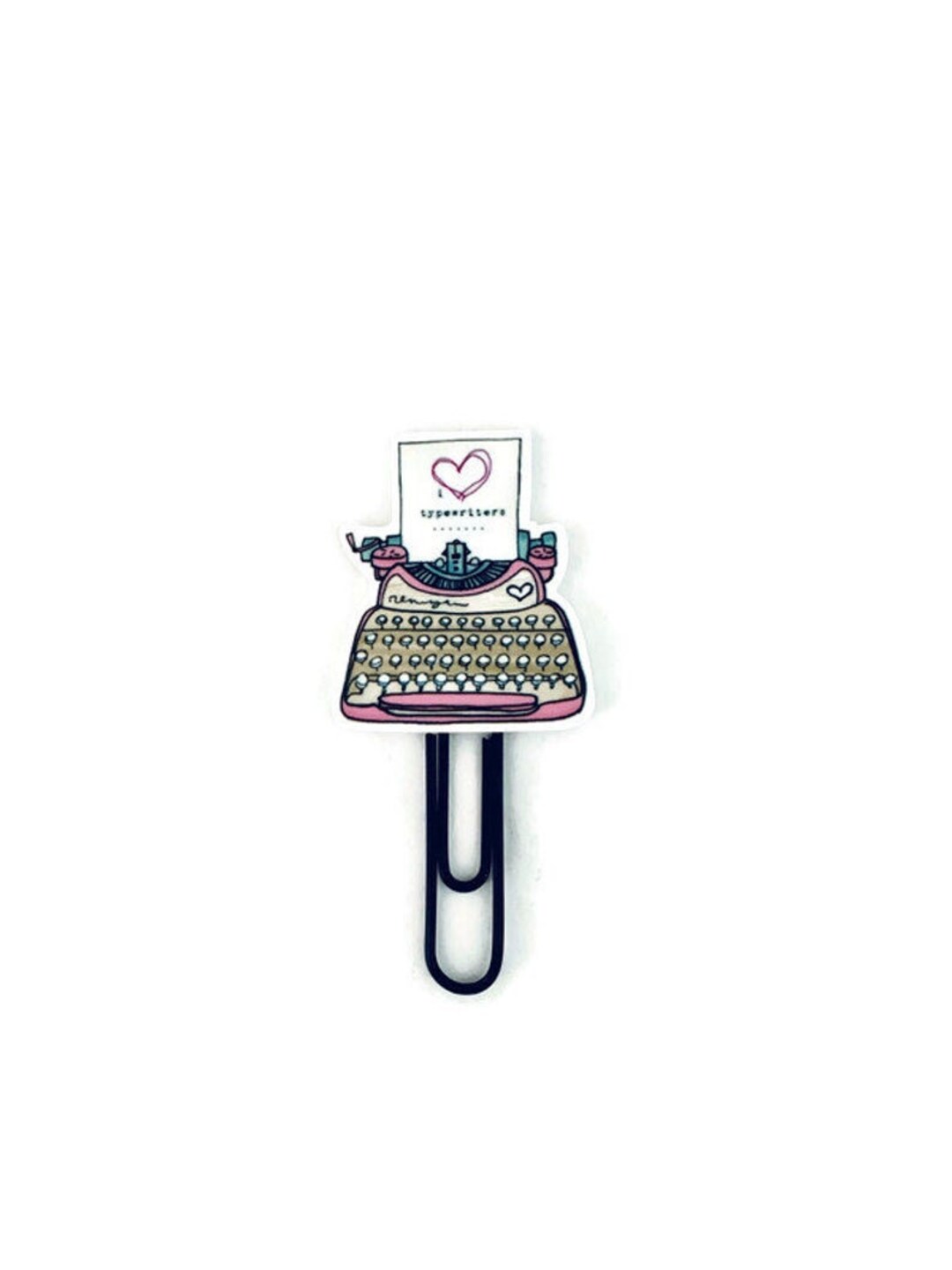 Typewriter Planner Clip, Vintage Typewriter Gift, Writer Planner Clip