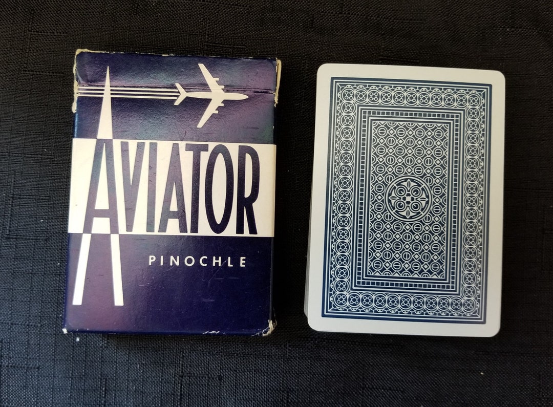 Vintage Blue Aviator PINOCHLE Playing Cards No. 918 Etsy