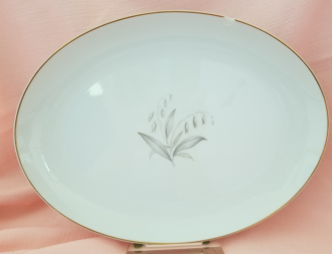 Kaysons golden Rhapsody Japan 1961 Oval Serving Platter 12 1/4 Chipped