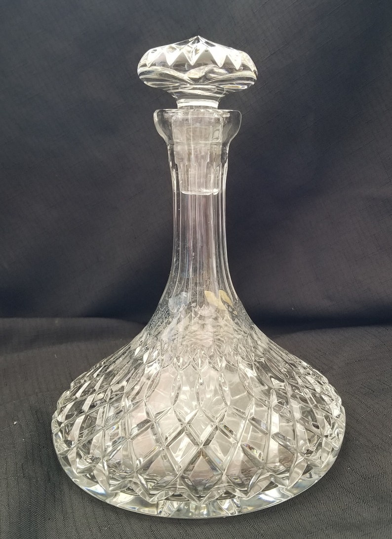 VIOLETTA 24 HAND CUT Lead Crystal Ship's Decanter Made Etsy