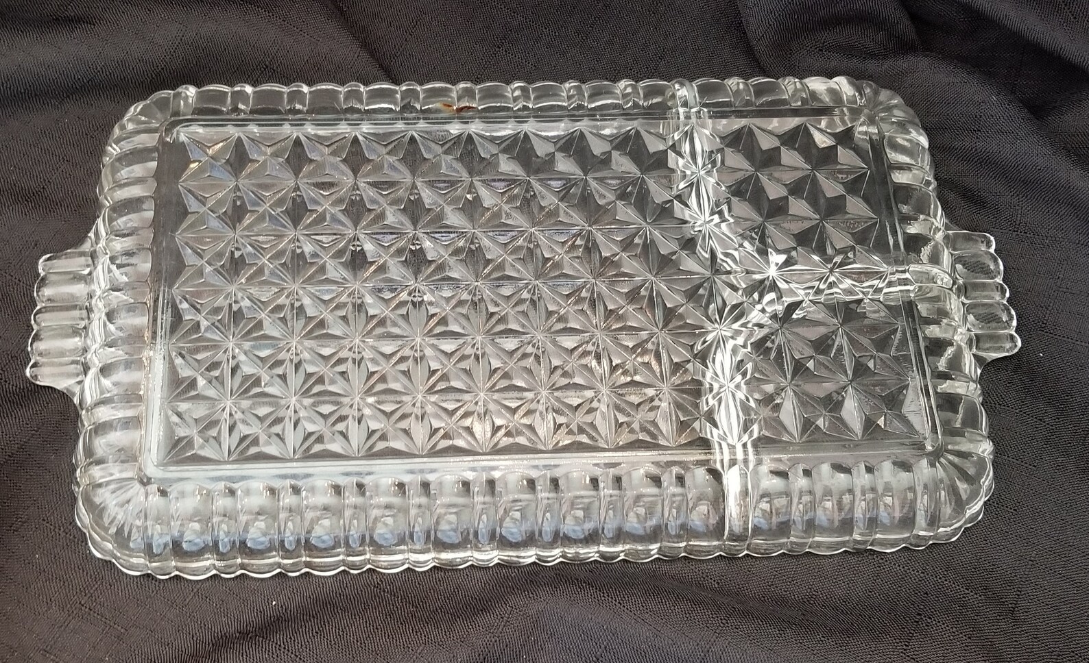 Four 4 Vintage Hazel Atlas Snack Plates Trays Glass with Etsy