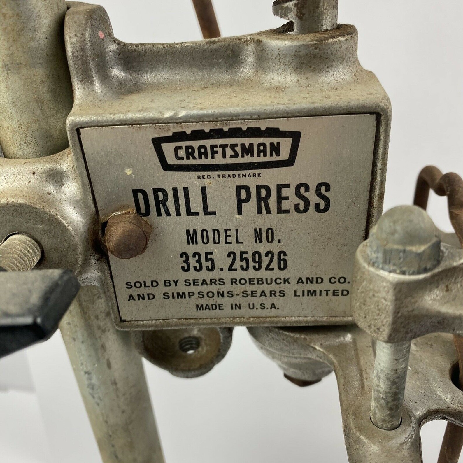 Sears Craftsman Drill Press 335.25926 Portable Adjustable Etsy